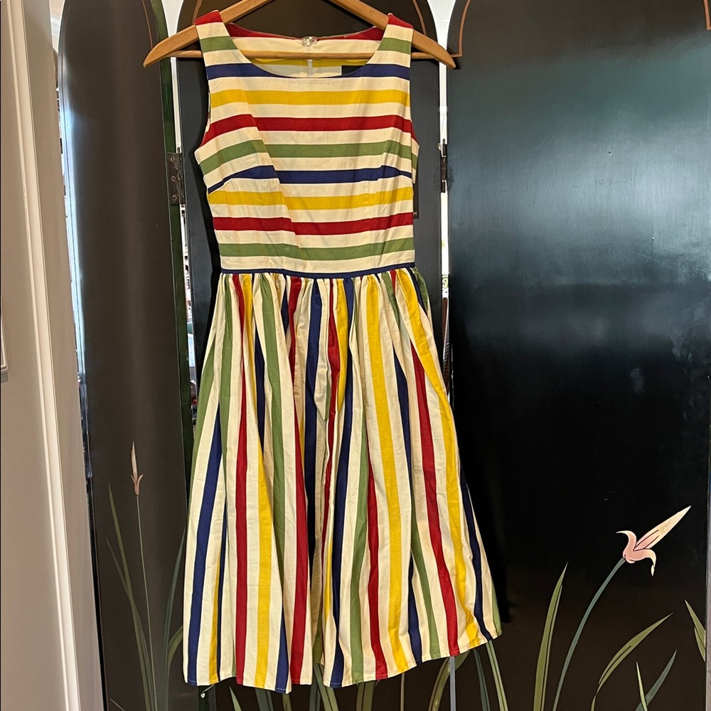 NWT Collectif Modcloth Candice Candy Stripe Dress XS - Picture 2 of 4